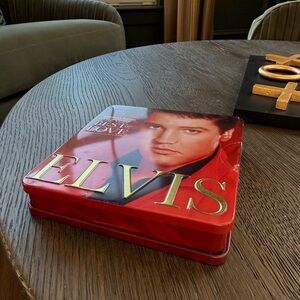 Elvis Media CD Tin Box - Red Elvis Collectible